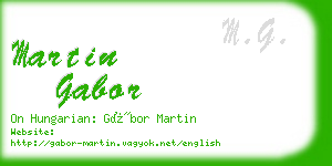 martin gabor business card